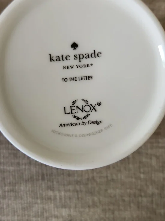 NWT Kate Spade Wickford To The Letter Monogram S By Lenox - Picture 6 of 6